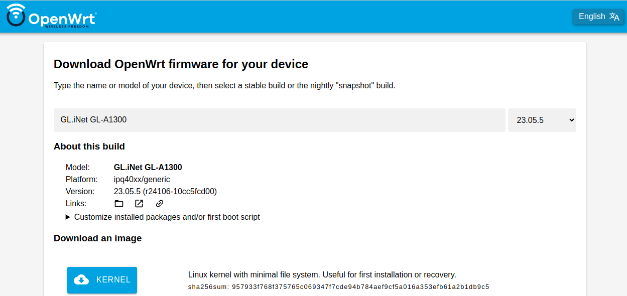 openwrt-firmware-selector-gl-inet-a1300