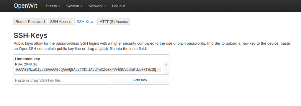 openwrt-ssh-access-key